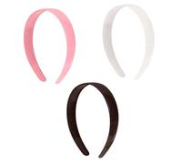 HAPINARY 3pcs Wide Plastic Toothed Headbands for Women with Nice Elasticity, Not Easy to Break or Deform, Stylish and Simple Hair Accessories for Everyday Use Random Color