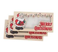 HAPINARY 3pcs Wooden Christmas Money Holders Compact Cash Organizer and Card Wallet for Holiday Party Favors Festive DIY Cash Holder Keepsake Friends Family