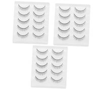 HAPINARY 3sets Chemical Fiber False Eyelashes Natural Looking Easy Apply Perfect for Cosplay Wedding 5pairs*3