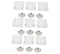 HAPINARY 3sets Cosmetic Sample Jars Makeup Case Portable Makeup Organiser Box Eyeshadow Tray 6pcs*3
