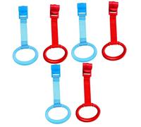 HAPINARY 3sets Crib Pull Rings Toddlers Walking Assistant Stand up Rings Zip Ties for Infants 2pcs*3