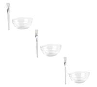 HAPINARY 3sets Mask Mixing Bowl Set Facial Mask Brush Mud for Face Compact Size Easy to Carry Travel Friendly 12pcs*3