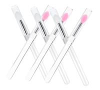 HAPINARY 3sets Silicone Lipstick Brush for Makeup Eye Shadow Portable Lip Applicators Makeup Brush Head Dust Cover 6pcs*3