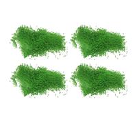 HAPINARY 4 Packs 60G Artificial Grass Scatter and Sponge Tree Powder for Bonsai Model Landscaping, Green Micro Landscape Decorative Materials for DIY Scenic Garden and Craft Projects