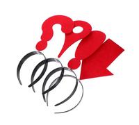 HAPINARY 4 Pcs Funny Arrow Headband Set Large Padded Hair Hoops with Question Mark, Exclamation, Location Symbols for Women Girls Carnival Party Accessories