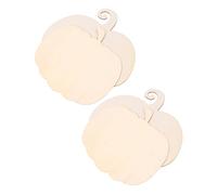 HAPINARY 4 Pcs Halloween Pumpkin Wooden Chips DIY Craft Boards for Natural Unpainted Rustic Pumpkin Shapes Parent Painting and Ornament Accessories Two for Wall and Door Decor