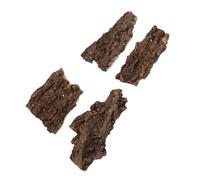 HAPINARY 4 Pcs Reptile Terrarium Hiding Bark Decor for Feeding Box Safe Climbing Habitat for Lizards and Snakes Natural Environmental Friendly Design for Pet Cage Landscaping