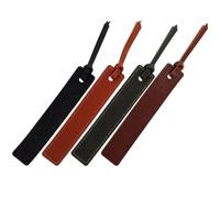 HAPINARY 4 Pieces Leather Bookmarks Set, Reusable Pu Leather Page Markers with Stitched Edges, Multi-Color (Black, Army Green, Light Brown, Brown) for Reading and Office Use