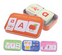 HAPINARY 4 Sets Funny Sensory Cards Engaging Early Educational Playthings for Cognitive Development and Visual Stimulation Includes Animal Shape and Letter Recognition Cards