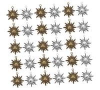 HAPINARY 40 Pcs Vintage Sun Charms Tibetan Alloy Pendants for DIY Jewelry Making Durable Craft Supplies for Necklaces Bracelets and Earrings with Unique