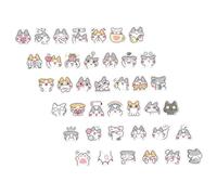 HAPINARY 40pcs Cute Cat Journaling Stickers for Scrapbooking Decorative Planner Decals Kawaii Expression Stickers for Boys and Girls and Adults