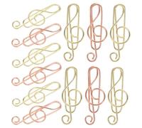 HAPINARY 40pcs Cute Musical Note Paper Clips in Assorted Colours, Lightweight Metal Clips for Personal Use and On-the-go Organisation, Creative Cartoon Design for Fun Paper Decorations