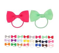 HAPINARY 40pcs Lightweight Dog Hair Bows with Elastic Bands for Small Breeds Comfortable Puppy Hair Accessories for Yorkie Poodle Shih Tzu and Chihuahua Soft and Gentle Pet Grooming