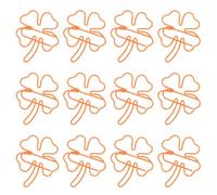HAPINARY 40pcs Metal Shamrock Paper Clips Cute Clover Shaped Decorative Clips for Notes and Stationary for Office School and Irish Party Favors