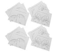 HAPINARY 40pcs Nail Shape Display Board Manicure Practice Nail Art Display Cards False Cards for Gel Polish Sample Craft Show