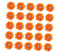 HAPINARY 40pcs Ribbon Flowers Bows Rhinestone Appliques for Diy Craft Hairband Headwear Accessory Ribbon Bow Hair Clips