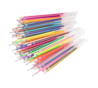 HAPINARY 48Pcs Gel Pen Refills Glitter Neon Pastel Metallic Plastic Ink Refills for Ballpoint Pens Lightweight Smooth Writing Replacement for Office School