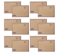 HAPINARY 48pcs Vintage Letter Writing Paper and Envelopes Set Retro Airmail Stationery for Wedding Invitations Business Cards and Travel Letters with Kraft Greeting Card Envelopes