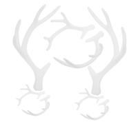HAPINARY 4pair Deer Antler Headpiece Simulated Reindeer Horns for Crafts Plastic Deer Horn Ornaments of DIY Headband Accessory for Christmas Costume