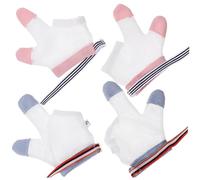 HAPINARY 4pairs Finger Sucking Stop Glove Teething Toys for Boys and Girls No More Nails Nail Biting Guard Finger Protectors Scratch-Resistant Boy Girl Gloves