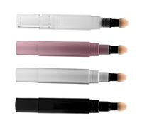 HAPINARY 4pcs 5ml Refillable Blusher Tube and Lip Gloss Bottle Set Pink Black White Cosmetic Containers for DIY Makeup Travel Accessories