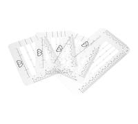 HAPINARY 4pcs Addressing Guide Stencil Set with Ruler for Envelope Lettering Practice, Plastic Multi-Function Envelope Templates for Students and Planner Use