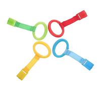HAPINARY 4pcs Baby Hanging Pull Rings Toddler Walking Assist Tools Nursery Crib Stand up Safety Handles Infant Play Gym Accessories for Early Learning and Arm Strength Exercise