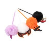 HAPINARY 4pcs Bat Pumpkin Head Ball Point Pen Halloween Style Pens Ghost Bat Halloween Party Artificial Wool Fluffy Writing Decor Novelty Plastic