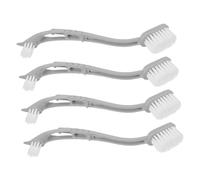 HAPINARY 4pcs Bird Cage Cleaner Dual Brush Heads Long Handle for Cleaning Parrots Small Animals Pet Coop Accessories