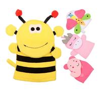 HAPINARY 4pcs Cartoon Bath Gloves with Composite Cotton Material, Exfoliating Skin and Cleaning Body, Suitable for Shower and Bathroom Use, Unique Shape Design Mixed Style Mixed Style