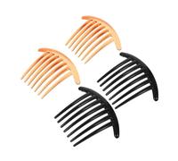 HAPINARY 4pcs Crescent Shaped Hair Combs for Women Wide Long Tooth Side Combs for Secure Bun Fixing Suitable for Straight and Curly Hair Durable Material with Comfortable Grip