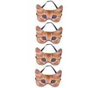 HAPINARY 4pcs Cute Cartoon Eye for Sleeping Eye Blocking Design Fun Dog and Cat Pattern for Travel and Cozy Naps