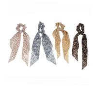 HAPINARY 4pcs Elastic Ribbon Hair Ties for Women Breathable Lightweight Hair Bands for Ponytail Hand Handbag Decoration Fashionable Accessories for Casual and Party Styles Random Color