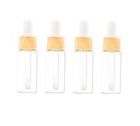 HAPINARY 4pcs Essential Oil Dropper Bottles Glass Dropper Dispenser Silicone Tip for Travel