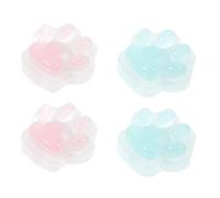 HAPINARY 4pcs Glow in The Dark Cat Paw Rhinestone Art Tool Accessories for DIY Rhinestone Painting, Plastic Secure Locator for Travel and Crafting Enthusiasts