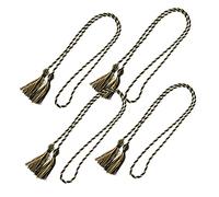 HAPINARY 4pcs Graduation Honor Cords with Tassels Durable Braided Polyester Decoration Cords for Baccalaureate Gown Lightweight and Wear Resistant Graduation Season Accessories Black and