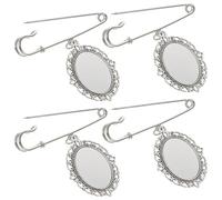 HAPINARY 4pcs Graduation Thermal Transfer Printing Charm Brooches, Heat Transfer Printing Grad Safety Pin, Zinc Alloy, Small Size, Graduation Week Memory DIY Pin Brooch for Students