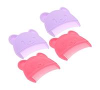 HAPINARY 4pcs Hair Brush and Fine Tooth Comb for Boy Girl with Bear Design Gentle Cradle Cap and Dandruff Removal Portable Scalp Care for Newborn Boys