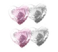 HAPINARY 4pcs Heart-shaped Eye Cooling Pack Rapid Cool Dark Circles Treatment Wrinkle Patches