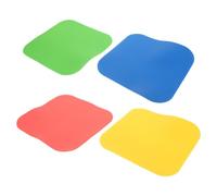 HAPINARY 4pcs High Visibility 9 Inch Flat Marker for Soccer Training Drills | Soft Poly Vinyl Tpe Spot Markers, Quick Gym Setup for Indoor Agility Drills and Field Practice