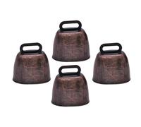 HAPINARY 4pcs Loud Sound Iron Cow Bells for Pets with Rust Resistant Finish, Noisemakers for Sporting Events and Outdoor Activities