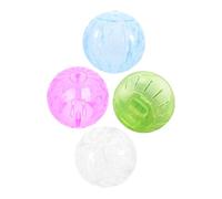 HAPINARY 4pcs Mini Hamster Exercise Balls Quiet Silent Running Wheels for Small Pets Indoor Outdoor Portable Lightweight with Easy to Clean Materials and Small Pet Friendly Design