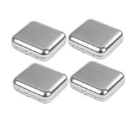 HAPINARY 4pcs Mini Pocket Ashtray Portable Metal Ashtray with Lid Lightweight Stainless Steel Smoking Accessory for Travel Outdoor Use