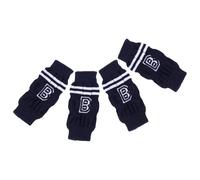 HAPINARY 4Pcs Pet Anti-Slip Socks for Small Dogs Xl, Cute Blue Lettered Protective Leg Covers, Dog Socks for Outdoor Walking and Paw Protection