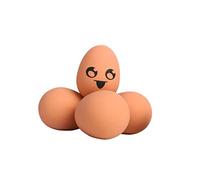 HAPINARY 4PCS Pet Bouncy Balls Super Bouncy Rubber Balls Egg and Puppies Fun Random Types for Playtime and Exercise