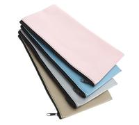 HAPINARY 4pcs Pu Leather Zipper Money Bags Card Slot Cash Storage Pouches for Office Travel Gold Glitter Series Multi-Purpose Receipt Holders