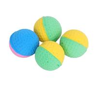 HAPINARY 4pcs Random Color Latex Foam Balls for Cats Interactive Sponge Toy Balls for Kittens and Adult Cats for Chasing and Play