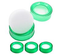 HAPINARY 4pcs Round Finger Wet Sponges for Counting Money and Paper, Plastic Sponge Moistener with Fingertip Moisturizing Function, for Office and Bank Cashiers