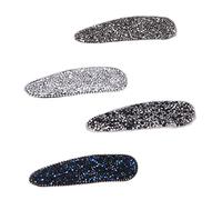 HAPINARY 4pcs Simple Rhinestone Hairpins for Women Adjustable Hair Clip Barrettes Elegant Bobby Pins for Girls Suitable for Everyday Use and Special Occasions