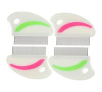 HAPINARY 4pcs Stainless Steel Pet Flea Comb for Cats Remover Flea Treatment Pet Dust Remover Easy to Use Random Style